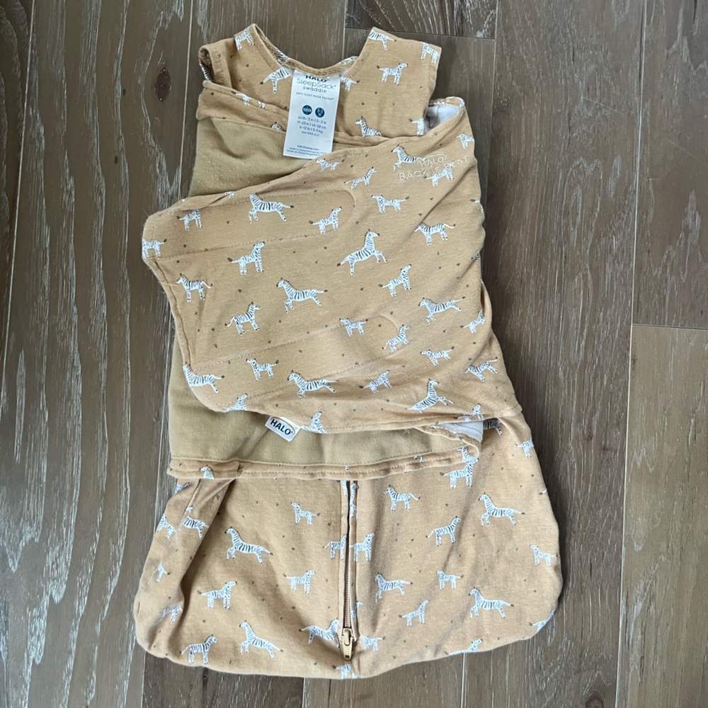 Halo Tan Sleep Sack with White Animal Print
